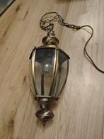 Koperen scheepslamp met echt glas, Huis en Inrichting, Lampen | Hanglampen, Ophalen, Zo goed als nieuw, Glas, Minder dan 50 cm