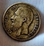 Prachtige 50 cent's 1866 Leopold II België, Postzegels en Munten, Munten | België, Verzenden, Zilver