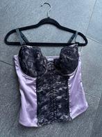 Vintage Y2K lila satijnen look korset top, Vintage, Paars, Vintage, Ophalen of Verzenden