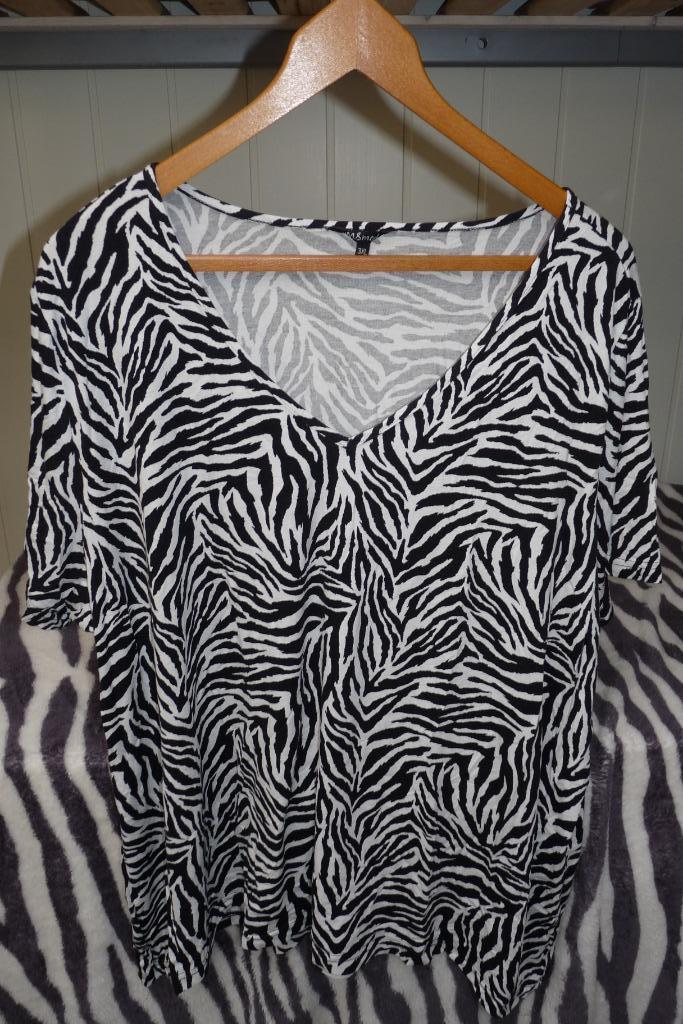 nieuw MS mode shirt zebraprint mt XXXL, Kleding | Dames, Grote Maten, Nieuw, Shirt of Top, Zwart, Ophalen of Verzenden