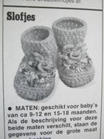 Haakpatroon  Baby slofjes  nr  123 map, Hobby en Vrije tijd, Breien en Haken, Verzenden, Nieuw, Haken