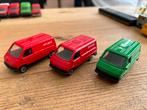 Drie Renault busjes PTT., Hobby en Vrije tijd, Modelauto's | 1:50, Corgi, Ophalen of Verzenden, Zo goed als nieuw, Auto