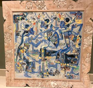 Nyoman Gunarsa groot indonesich schilderij incl lijst beschikbaar voor biedingen