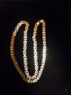 Zilveren(925) Koningsketting(plat) 10mm breed, Sieraden, Tassen en Uiterlijk, Kettingen, Ophalen of Verzenden, Zo goed als nieuw