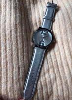 Nieuw OOZO pols horloge zilverkleur grote kast, Overige merken, Overige materialen, Leer, Verzenden