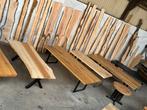 Boomstam tafels eiken wandplanken etc, Metaal, Nieuw, Ophalen of Verzenden, Vijf personen of meer
