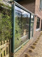 Gratis ophalen! Tuinscherm windscherm kozijn glas, Ophalen, Gebruikt