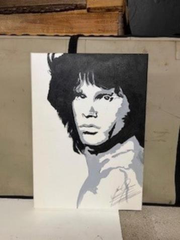 Te koop aangeboden: Pop Art Schilderij Jim Morrison beschikbaar voor biedingen