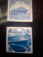 Delftsblauwe Holland Amerikalijn onderzetters, Antiek en Kunst, Antiek | Wandborden en Tegels, Ophalen of Verzenden