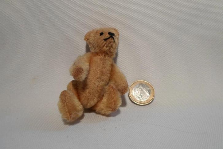 Miniatuur Teddy Beer Steiff, Verzamelen, Beren en Cherished Teddies, Gebruikt, Stoffen beer, Steiff, Ophalen of Verzenden