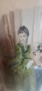 Gravure LA MODE illustree Anais Condourcy 1873 nr 98 signe, Ophalen of Verzenden