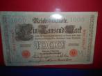 Reichsbanknote 1000   Mark uit 1910, Postzegels en Munten, Ophalen of Verzenden, Duitsland, Los biljet