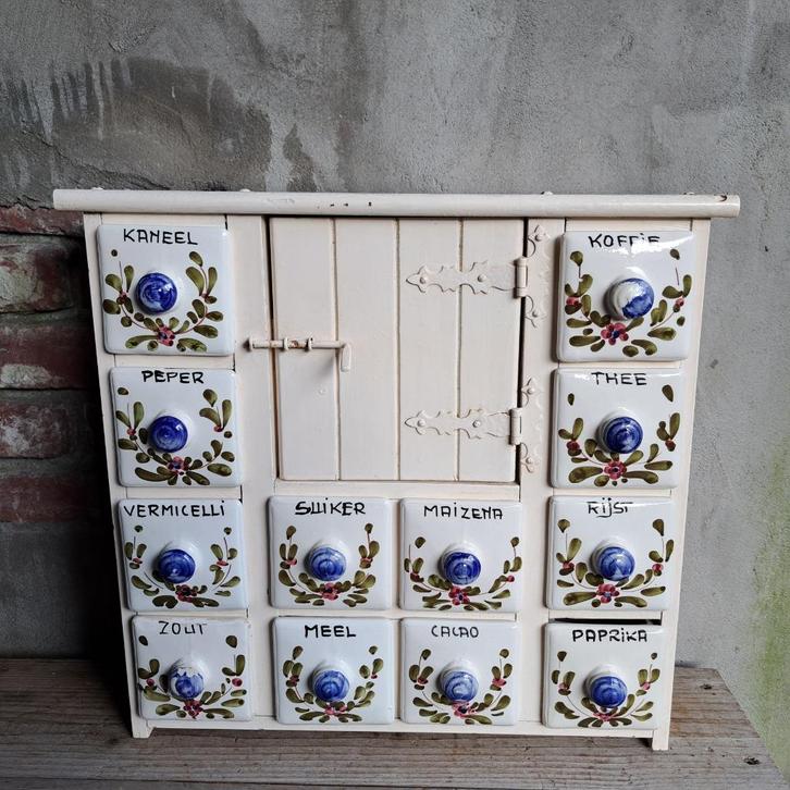 Ouderwets oud brocante kruidenkastje kruiden kastje *Etage3*, Huis en Inrichting, Woonaccessoires | Overige, Gebruikt, Ophalen of Verzenden