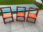 Drie vintage design klapstoelen, Huis en Inrichting, Stoelen, ., Ophalen of Verzenden, ., Rood