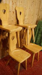 4X Retro Brutalist Polish Zydel Redyk set Bistro Pine chairs, Ophalen, Gebruikt, Overige kleuren, Vintage Retro Brutalist Design seventies sixties Grenen Antiek