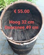 Zeer mooie kleine whiskeyvaten als bloembak plantenbak, Ophalen, Rond, Zo goed als nieuw, Tuin