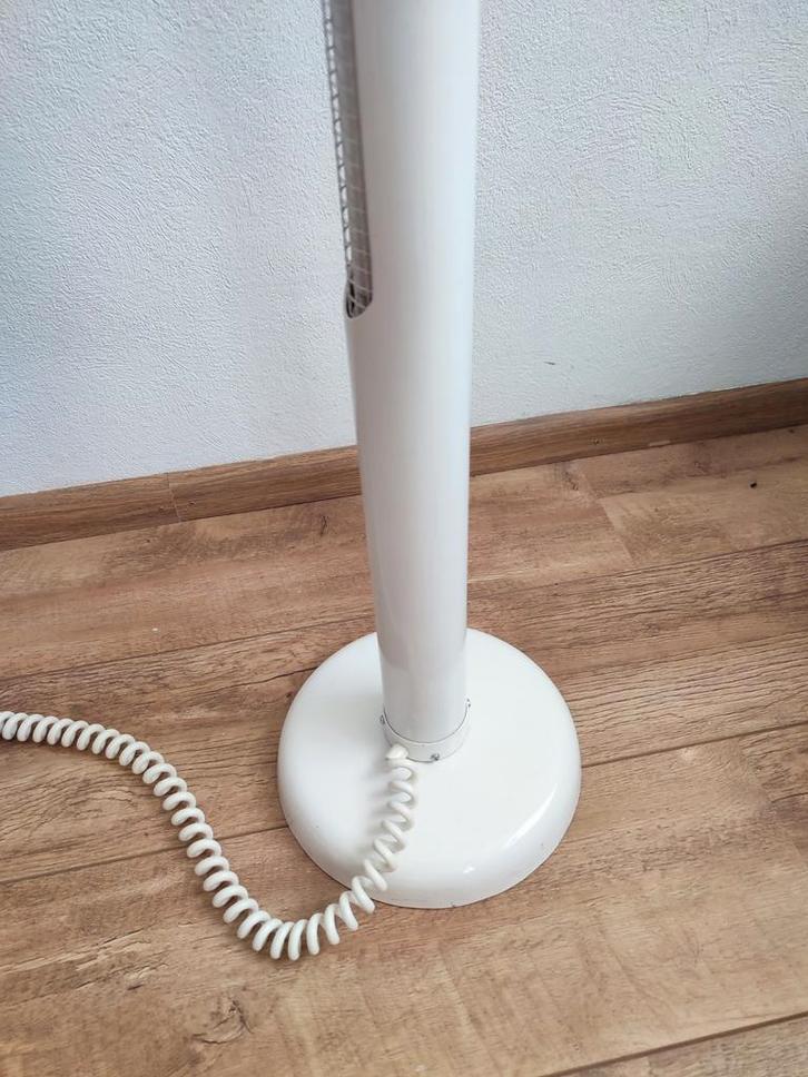 Tube vloer lamp wit creme Eighties tl buizen buis, Huis en Inrichting, Lampen | Vloerlampen, Gebruikt, 100 tot 150 cm, Metaal