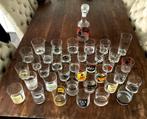 verzameling 36 wiskey glazen en 1 wiskey schenk fles ., Verzamelen, Ophalen of Verzenden, Zo goed als nieuw, Overige typen