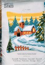 Cado vervaco borduurpakket kussen winterlandschap  KERK, Hobby en Vrije tijd, Borduren en Borduurmachines, Ophalen of Verzenden