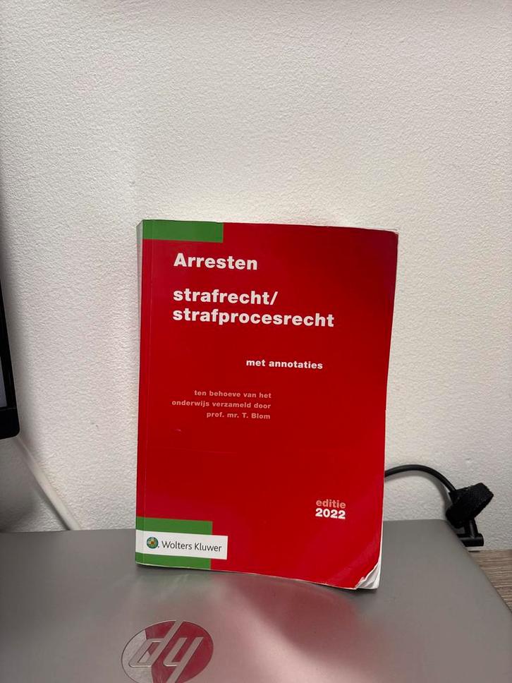 Arresten Strafrecht/Strafprocesrecht 2022, Boeken, Studieboeken en Cursussen, Gelezen, HBO, Alpha, Ophalen of Verzenden