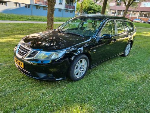 Saab 9-3 2.0 Turbo Estate AUT 2008 Zwart, Auto's, Saab, Particulier, Saab 9-3, ABS, Airconditioning, Apple Carplay, Bluetooth