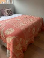 Wollen vintage deken Leidsche van Wijk, Beige, Tweepersoons, Ophalen of Verzenden, Deken of Dekbed