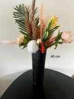 Zwarte hoge vaas met kunstbloemen, Ophalen of Verzenden, Nieuw
