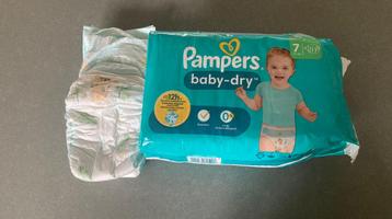 Pampers maat 7 baby dry 19 luiers 