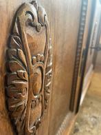 Vintage houten commode met wit marmeren blad met opstand, Huis en Inrichting, Ophalen, Gebruikt