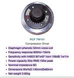 2 x RCF TW101 Compressie drivers, Audio, Tv en Foto, Luidsprekers, Overige merken, Gebruikt, Overige typen, Ophalen of Verzenden