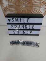 Letterbox met Licht - Smile Sparkle Shine, Huis en Inrichting, Ophalen of Verzenden, Zo goed als nieuw