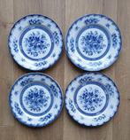 Blauw Witte Ontbijtborden Blauwe Roos Borden., Ophalen of Verzenden