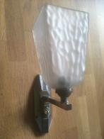 Art Deco wandlamp glas met chroom, Huis en Inrichting, Lampen | Wandlampen, Ophalen of Verzenden, Gebruikt, Glas, Art deco