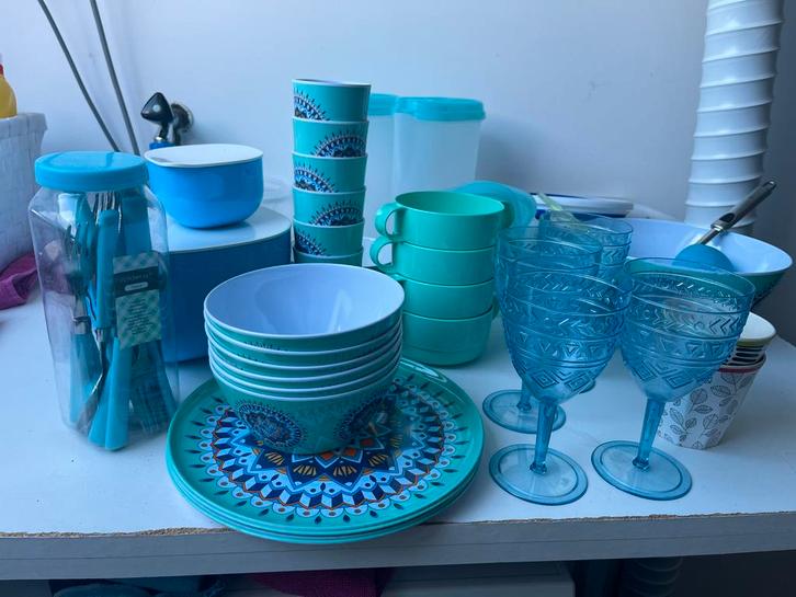 Camping Servies Compleet - Klaar voor Vakantie!, Caravans en Kamperen, Kampeeraccessoires, Zo goed als nieuw, Ophalen of Verzenden