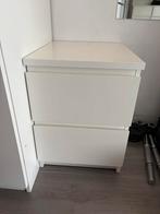 Witte ladekast met 2 lades, Ophalen, Kunststof, Gebruikt, 50 tot 100 cm