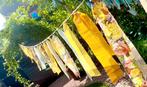 Ibiza linten slinger 7 mtr Geel, Overige kleuren, Nieuw, Bohemian, Ophalen of Verzenden