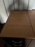 Net ladenblok met 2 laden staal/hout aangeboden, Ophalen, Met wielen, Gebruikt, Bureau