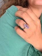 Vintage 9 karaat navette amethist