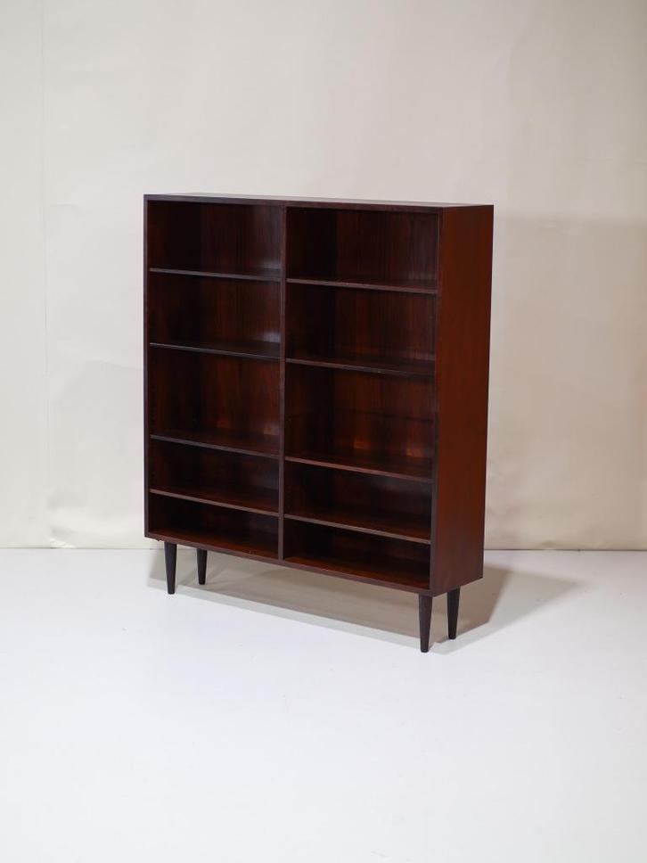 Boekenkast Omann Jun palissander Deens vintage, Huis en Inrichting, Kasten | Boekenkasten, Zo goed als nieuw, 100 tot 150 cm, 100 tot 150 cm