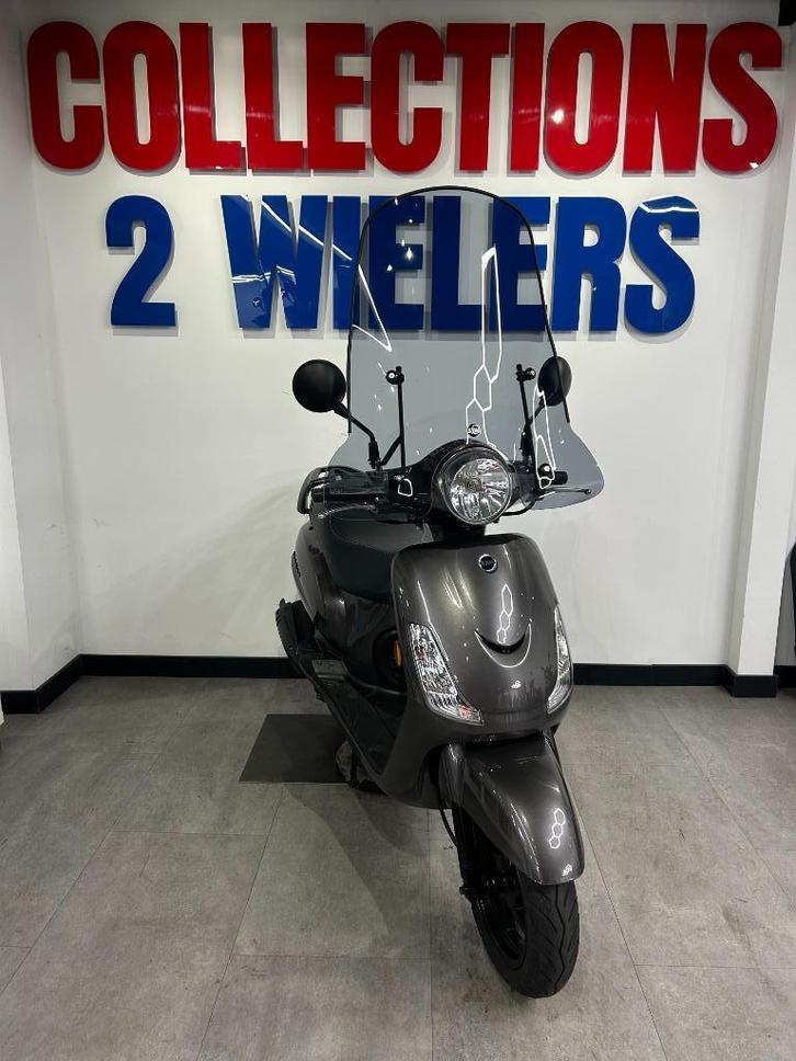 Sym Fiddle II 04-2024 Agaath Grey IN NIEUWSTAAT, Fietsen en Brommers, Scooters | SYM, Zo goed als nieuw, Fiddle, Maximaal 25 km/u