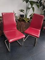 Lederen stoelen 6x, Huis en Inrichting, Stoelen, Leer, Ophalen of Verzenden, Zo goed als nieuw, Vijf, Zes of meer stoelen