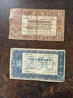 Zilverbonnen 1 en 2.5 Gulden 1938, Ophalen of Verzenden, Nederland, Bankbiljetten