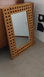 Houten spiegel, Ophalen, Zo goed als nieuw, Rechthoekig, Minder dan 100 cm