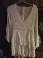Amisu Wit Jumpsuit met broekje ZGAN mt 36, Wit, Ophalen of Verzenden, Zo goed als nieuw, Maat 36 (S)