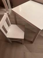 Kinder tafel en stoeltje wit, Kinderen en Baby's, Kinderkamer | Tafels en Stoelen, Ophalen of Verzenden, Gebruikt, Tafel(s) en Stoel(en)