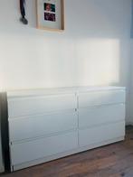 Witte malm kast ikea met 6 lades, Ophalen, Kunststof, 100 tot 150 cm, Zo goed als nieuw