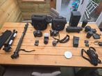 A700 + A100 Sony + Lensen + accessoires, Gebruikt, Ophalen of Verzenden, Sony, 8 keer of meer