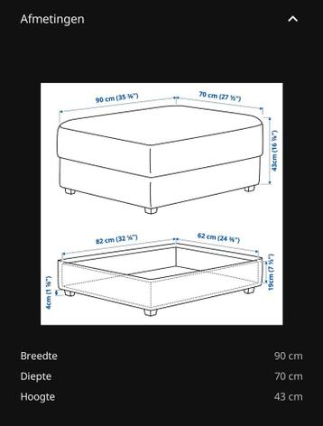 Kivik hocker ikea met opbergruimte - afbeelding 5