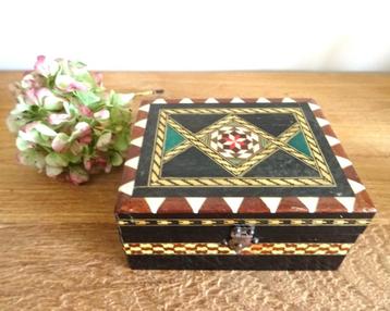 Granada Marquetry, handgemaakte doos juwelendoos jaren '60 beschikbaar voor biedingen