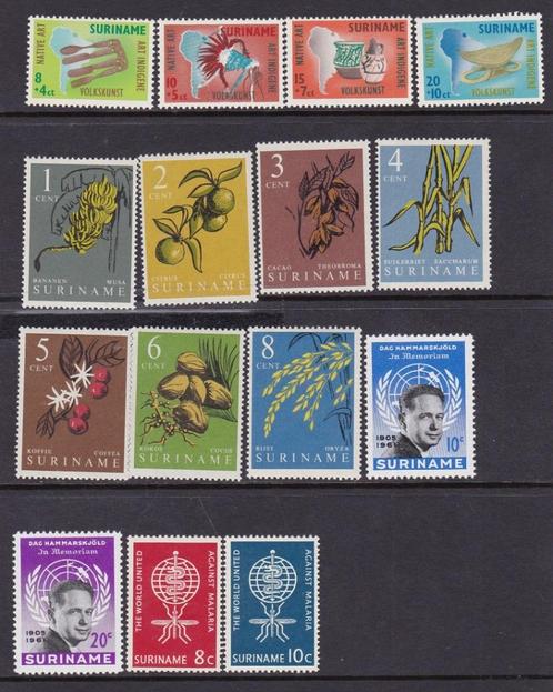 Suriname 1960-1966 postfris, Postzegels en Munten, Postzegels | Suriname, Postfris, Verzenden